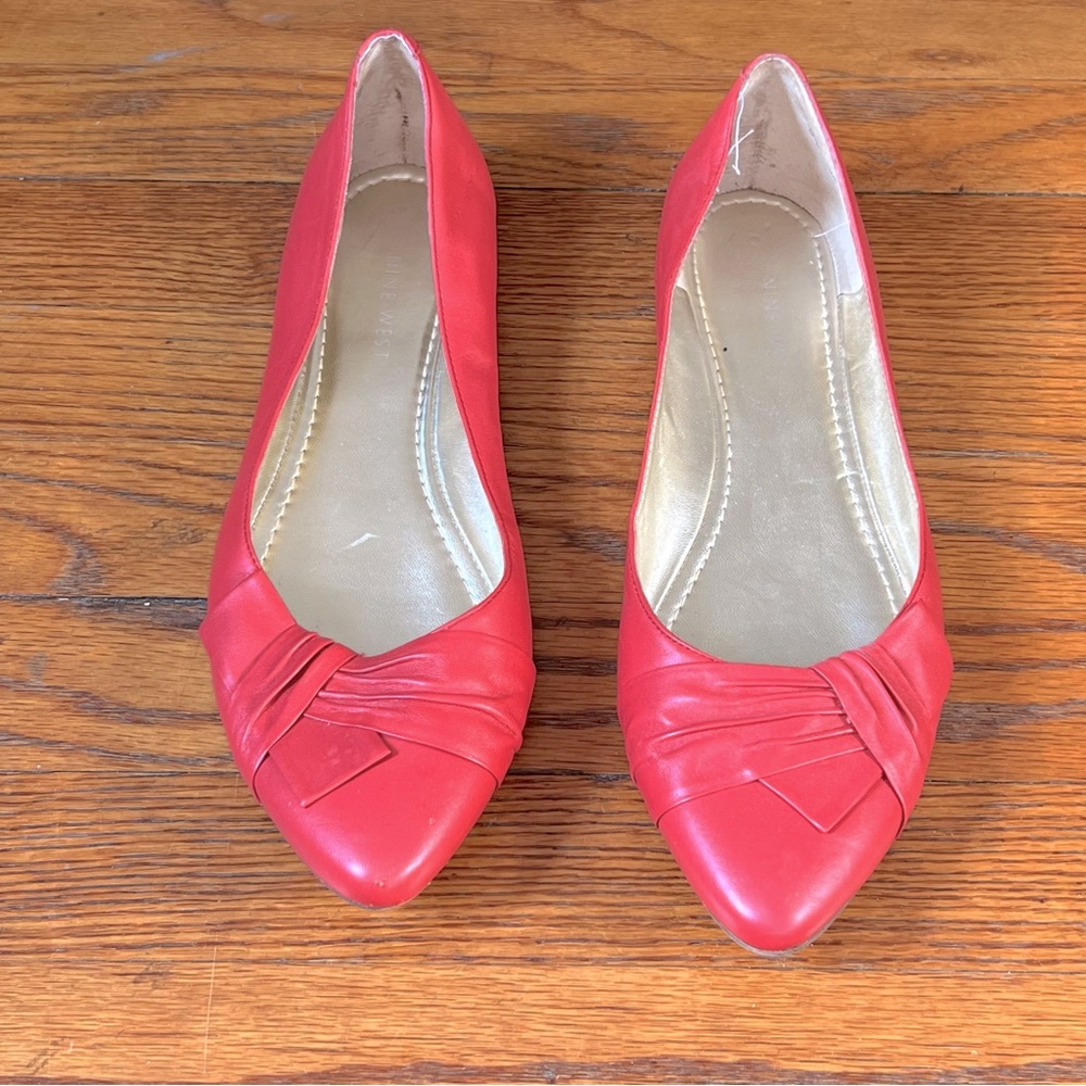 Nice West Pink Leather Flats!